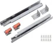 Durable 2 Pairs of Full Extension Ball Bearing Drawer Slides, Zinc-Plated Finish