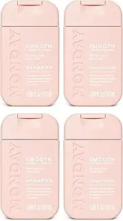 Monday Haircare Smooth Shampoo & Conditioner Travel Pack -50ML Travel Kit (2 x Shampoo,2 x Conditioner)