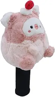 yuksok Headcover Cartoon Pig Plushie Gear Cute for Men and Women Funny Golf Club Cover Golf Driver Head Cover for Friends
