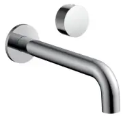 QI Rund Progressive Wall Bath & Basin Mixer Tap - Chrome, Matt Black, Brushed...