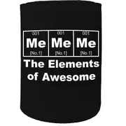 Alcohol Stubby Holder - Me Elements Awesome - Funny Novelty Birthday Gift Joke Beer Can Bottle