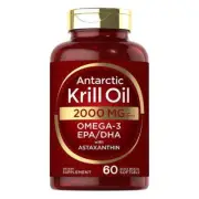 60pcs Antarctic Krill Oil 2000mg -Astaxanthin & Phospholipids