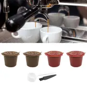 4pcs Refillable Reusable Coffee Filter Capsules Pods Best For Nespresso S9Z8