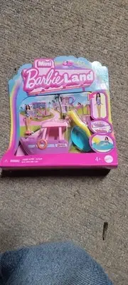 Barbie Mini BarbieLand Doll & Toy Vehicle Set, Barbie Doll & Dream Boat, New
