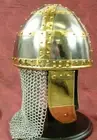 Halloween Antique Medieval Norman Nasal Helmet Viking Replica Chain mail Hemet