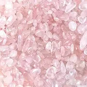 Rose Stones, Crystals Gravel Quartz Tumbled Stone Pink Pebble Irregular Shaped Stones for Vase Filler, 0.5kg(approx 800)