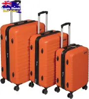 3-Piece Hardside Spinner Luggage Set – Expandable Suitcase, 55/68/78cm, Orange