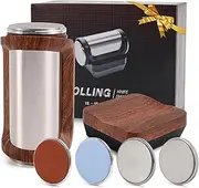 Knife Sharpener - Professional Rolling Knife Sharpener Tool Kit for Kitchen Knives with 4 Diamond and Ceramic Grinding Discs - Offer 4 Magnetic Angles (15°/18°/20°/25°) - Kitchen Gadgets & Gifts