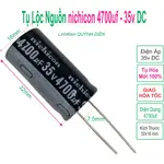 組合 10 個新的電源電容器 4700UF 35V 黑色 (32X16MM) - QUYNH DIEN 電子元件