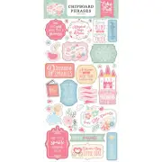 Echo Park Our Little Princess Chipboard 6"X13" - Phrases*