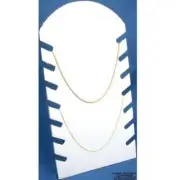 Necklace Display Chain Jewelry White Flocked Showcase 14 1/8"