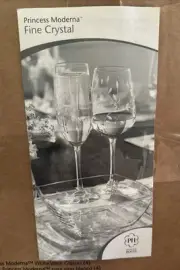 Princess Moderna By PRINCESS HOUSE # 570 White Wine Glasses NEW IN BOX Set Of 4