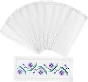 SEWACC 10pcs Cross Stitch Bookmark Adult Blank Cross Stitch Book Mark Small with Bookmarks Embroidery Kit Embroidery Book Marks Beginners Point Sewing for Fabric White Polyester