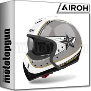 AIROH HELMET JET MOTORBIKE J1C91 J 110 COMMAND GOLD GLITTER SZ. S