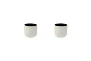 2PK Linen House Vincent Stoneware Planter Plant Pot 14cm Home/Garden Decor Grey