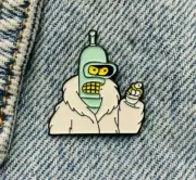 New Enamel Pin Futurama Bender Metal Plug Gift Birthday 1 Piece