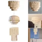 Macrame Lamp Shade Handmade Bohemian Pendant Light Shade Hanging Light Cover for