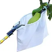 Fruit Picker Head Harvest Basket Large Stretch Bag Fruit Picking Tools with 2 V-Shaped Blades Catcher to Get Apple Oranges Citrus Pear Peach Branch Hook