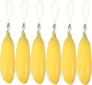 Baluue 6pcs Banana Shape Lip Gloss Containers Refillable Lip Balm Bottles Cute Cosmetic Tubes for DIY Portable and Leak Design for Travel and Fun Crafts