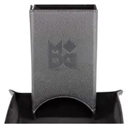 MDG Fold Up Leather Dice Tower Black