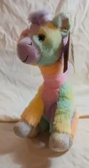 The Petting Zoo Ombrez Animals Pastel Rainbow Giraffe Stuffed Animal Plush