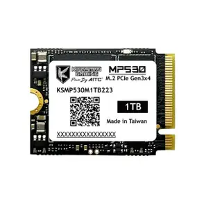 【AITC 艾格】KINGSMAN MP530_1TB NVMe M.2 2230 PCIe Gen 3x4 SSD 固態硬碟(讀：3400M/寫：3000M)