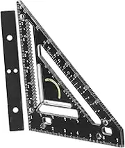LOORGVEL 1set High Precision Woodworking Square Protractor and Measuring Tool for Carpentry Compact Construction Ruler Geometry Design and Lightweight for