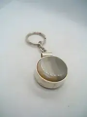 Key Ring Silver 925 And Agate Natural - Stone Semiprecious - Brisa - Keys