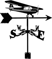Wind vanes, Outdoor Garden Metal Weather Vanes, Airplane Stainless Steel Weathervane Wind Direction Indicators for Iron Roof Yard Decoration
