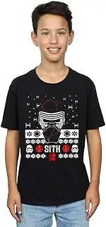 [Absolute Cult] Star Wars Boys The Rise Of Skywalker Christmas Sith T-Shirt Black 3-4 Years
