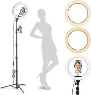 GearLight 12" LED Ring Light Stand Phone Holder Selfie Light Tripod Adjustable