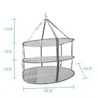 1PC Hanging Mesh Clothes Dryer Rack 3 Tiers Large Folding Drying Rack Clothesnet