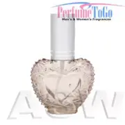 NEW EMPTY REFILLABLE GLASS SPRAY BOTTLE Travel Perfume Atomizer * Brown Heart