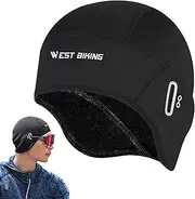 [Generic] Winter Cycling Caps for Men Women, Thermal Winter, Thermal Skull Hat Soft Beanie Hat for Men Women Fishing Walking Hiking Black