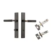 Iver Brunswick Door Lever Handle on Rectangular Backplate Privacy Kit