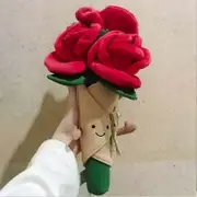 Amuseable Rose Bouquet Of Flowers Stuffed Plush Soft Toy Valentine Gift For Her