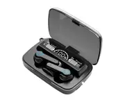 M19 Wireless Earbud In-ear LED Digital Display Touch Control High Fidelity Bluetooth-compatible 5.1 Earphone for Sports-Black