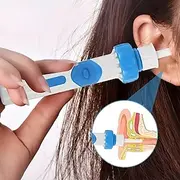 Electric Ear Suction Device,Portable Comfortable Efficient Automatic Electric Vacuum Soft Ear Pick Ear Cleaner Easy Earwax Remover Soft Prevent Ear-Pick Clean
