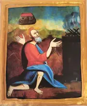 Icon of Prophet Noe Noah's Ark Biblical Religious Icon Art Plaque