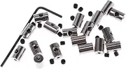 [COHEALI] 50pcs Wrenches Pin Lock Hat Accessories Locking Pinkeepers with Wrench Pin Locks Set Pin Badge Backs Pin Backs Set Locking Clasp Locking Pin Backs Retainer Collar Pin Metal Silver