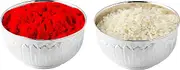 PRD CARATCAFE 925 Sterling Silver 20 GMS Small Plates/Katori/Wati for Mandir -10 x 2 Pcs