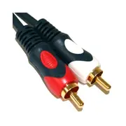 1.5m 2 RCA Stereo Audio Cable Gold Plated Hi-Fi Home Theatre DVD CD Player HDTV