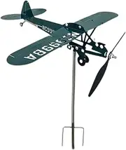 Airplane Weather Vane- 380g Airplane Wind Spinner | Outdoor Wind Sculpture | Handmade Airplane Wind Vane | Aircraft Weather Vane | Sculpture Aircraft Spinner Outdoor Decoration for Lawn Garden Lovers