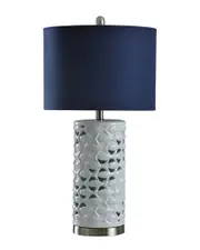 StyleCraft 27in School of Fish Cylindrical Table Lamp