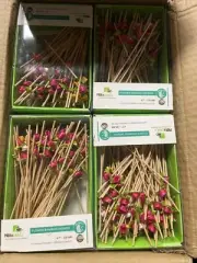 PacknWood 210BBFLEUR, 4.75-Inch "Flower" Bamboo Skewers