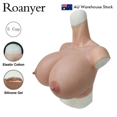 Roanyer S Cup Big Fake Boobs Silicone Breast Forms Breastplate For Crossdresser