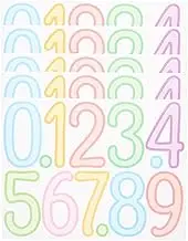 DIYEAH Mailbox Number Stickers Educational Stickers for Address Identification (5 Pack)