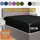 2000TC Ultra Soft Hotel Fitted Sheet Single KS Double Queen Super king Size Bed