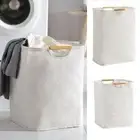 Storage Bag Fabric Foldable Laundry Hamper Dirty Clothes Basket Handheld