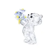 SWAROVSKI Kris Bears Forget Me Not, Clear Swarovski Crystal with Blue and Yel...